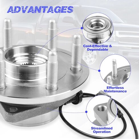 Front Wheel Hub Bearing Assembly with ABS Compatible with Chevy Silverado 1500, Suburban 1500, Avalanche, Tahoe, GMC Sierra 1500, Yukon, Yukon XL 1500, Fit for Cadillac Escalade in Saudi Arabia