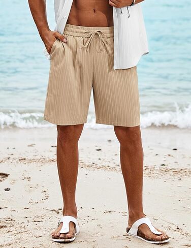 شورت شورت شاطئ الشاطئ Coofandy 9 "شورتات غير رسمية مرنة in Kuwait