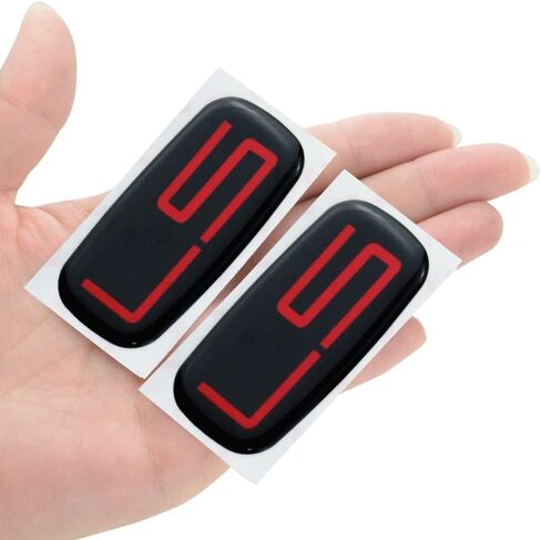 Pair Set LS Cab Emblems 3D Badge Logo Nameplate Sticker Roof Pillar Replacement for LS 15036135 Pickup Truck SUV (Red) in Kuwait