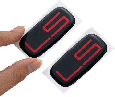 Pair Set LS Cab Emblems 3D Badge Logo Nameplate Sticker Roof Pillar Replacement for LS 15036135 Pickup Truck SUV (Red) in Kuwait