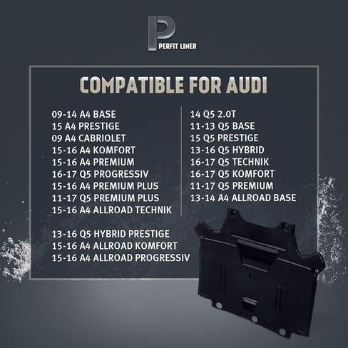 Perfit Liner Rear Plastic Lower Engine Cover Compatible With AUDI 2009-2014 A4 2011-2017 Q5 Fits AU1228120 8K1863822J in Saudi Arabia