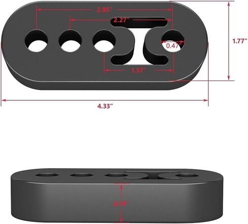 LCGP Exhaust Rubber Hanger, Universal Muffler Bushing Compatible with F150 Dodge Toyota Mustang RAV4, 4 Holes 4PCS, Hole Diameter 0.55" in Saudi Arabia