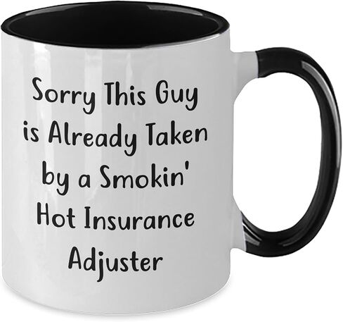 Insurance Adjuster Gifts, Say Sorry with Funny Two Tone Coffee Mug, Birthday Idea for Men, Women, Friends, and Coworkers in Saudi Arabia
