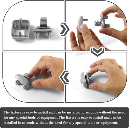2PCS Inner Sun Visor Clips, 8U0857562A 8E0857562 Car Visor Holder Hook, Upgraded Plastic Interior Visor Hook Clip Replacement Compatible with A1 A3 A4 A5 Q3 Q5 S3 S4 S5 TT (Gray) in Saudi Arabia