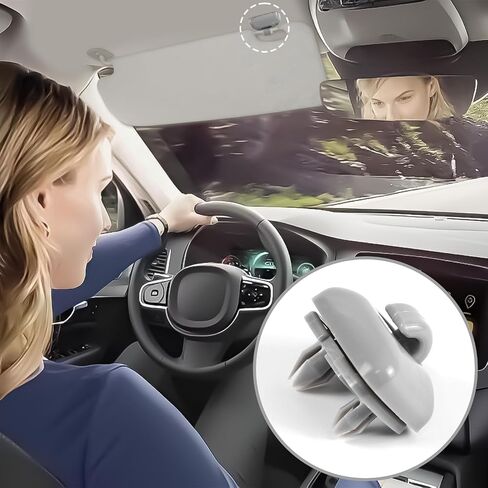 2PCS Inner Sun Visor Clips, 8U0857562A 8E0857562 Car Visor Holder Hook, Upgraded Plastic Interior Visor Hook Clip Replacement Compatible with A1 A3 A4 A5 Q3 Q5 S3 S4 S5 TT (Gray) in Saudi Arabia