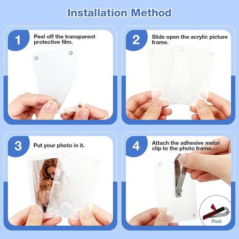FUNOJOY Acrylic Magnetic Photo Visor Clips For Cars, Car Picture Frame Visor Clip, Drive Safe I Love You Picture Frame, Car Visor Clip For Pictures, Magnetic Acrylic Frames Gift for Dads Daughter Son in Saudi Arabia