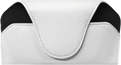 Sunglass Holder for Car Visor, Leather Sun Visor Glasses Storage Case with Magnetic Closure, Soft Sunglasses Protective Case Vehicle Visor Eyeglasses Holder for Woman Man (Black) in Saudi Arabia