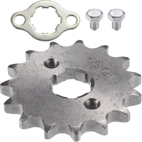 X AUTOHAUX 1 Set 428 Style 15 Teeth 20mm ID Motorcycle Front Engine Sprocket Fit for 50cc 70cc 110cc 125cc Motorcycle Dirt Pit Bike Mini Bike ATV in Saudi Arabia