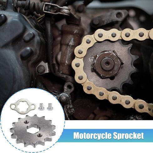 X AUTOHAUX 1 Set 428 Style 15 Teeth 20mm ID Motorcycle Front Engine Sprocket Fit for 50cc 70cc 110cc 125cc Motorcycle Dirt Pit Bike Mini Bike ATV in Saudi Arabia