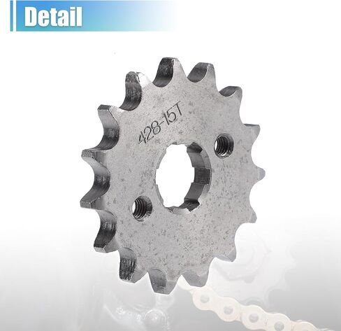 X AUTOHAUX 1 Set 428 Style 15 Teeth 20mm ID Motorcycle Front Engine Sprocket Fit for 50cc 70cc 110cc 125cc Motorcycle Dirt Pit Bike Mini Bike ATV in Saudi Arabia