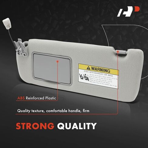 A -Premium Driver & Cassenger Sun Visor متوافق مع Hyundai Sonata 2005 2006 2007 2008 - مع Vanity Light ، مع مرآة الغرور ، مع فتحة سقف ، مع امتداد Sniding Sun Visor ، رمادي in Kuwait