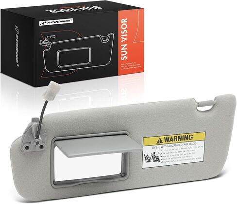 A -Premium Driver & Cassenger Sun Visor متوافق مع Hyundai Sonata 2005 2006 2007 2008 - مع Vanity Light ، مع مرآة الغرور ، مع فتحة سقف ، مع امتداد Sniding Sun Visor ، رمادي in Saudi Arabia