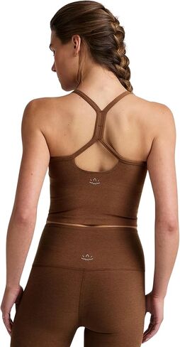 Beyond Yoga Women's Spacedye Slim Racerback Cropped Tank Bold Mocha Heather X-Large in Saudi Arabia
