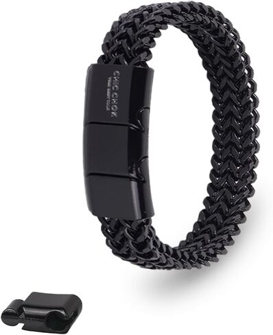 Stainless Steel Bracelet for Men - Stainless Steel With Sturdy Clasp Franco Chain Mens Bracelet in Saudi Arabia