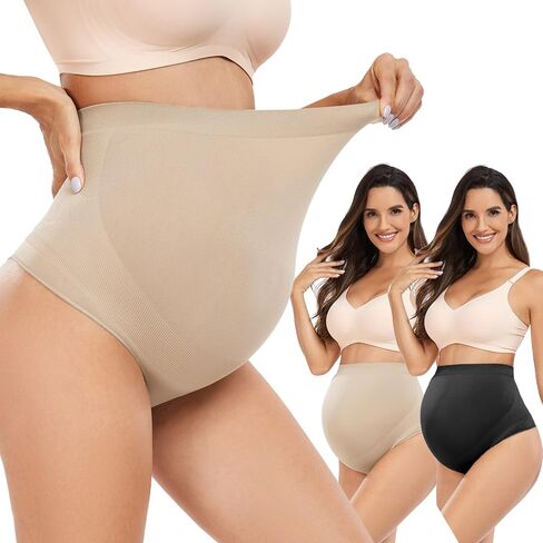 Seamless Maternity Shapewear, Maternity Thong High Waist Underwear Panties for Pregnancy with Belly Support in Saudi Arabia