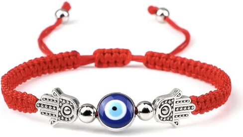 Hamsa Evil Eye Eye Red String Bracelet للرجال للنساء الرجال مصنوعة يدويًا حبلًا محظوظًا سوار حماية in Saudi Arabia