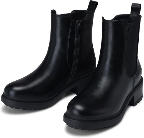 Women's Chelsea Boots Ankle: Slip on Chunky Heel Platform Booties | Side Zipper, Lug Sole Fashion Ankle Boots for Fall 2026, Casual Comfortable Chelsea Boots Shoes Size 6-11 in Saudi Arabia
