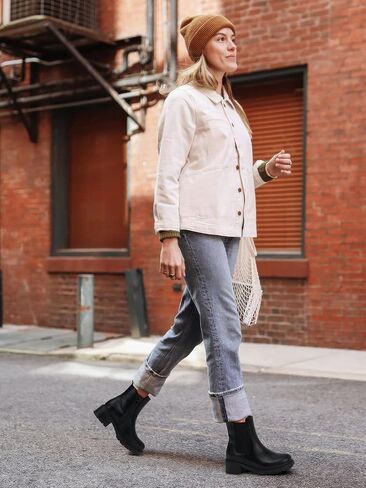 Women's Chelsea Boots Ankle: Slip on Chunky Heel Platform Booties | Side Zipper, Lug Sole Fashion Ankle Boots for Fall 2026, Casual Comfortable Chelsea Boots Shoes Size 6-11 in Saudi Arabia