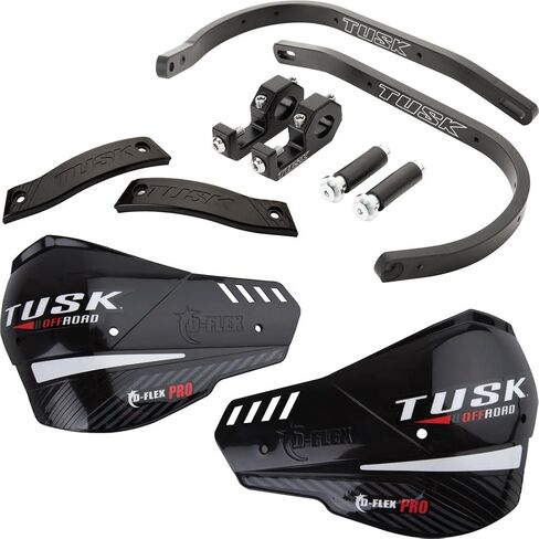 Tusk D-Flex Pro Adventure Handguards Black Bar/Black Plastics 7/8" Bars For Honda CRF300L Rally 2021-2024 in Saudi Arabia