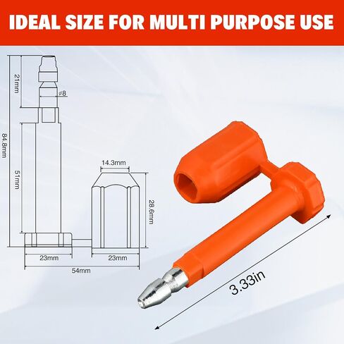 120 Pcs Bolt Seal Shipping Seal with Print Progressive Numbering Disposable Truck Seals Container Seals for Trucks, Trailers, Cargo Containers, Yellow in Saudi Arabia