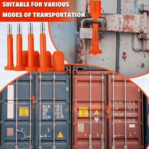 120 Pcs Bolt Seal Shipping Seal with Print Progressive Numbering Disposable Truck Seals Container Seals for Trucks, Trailers, Cargo Containers, Yellow in Saudi Arabia