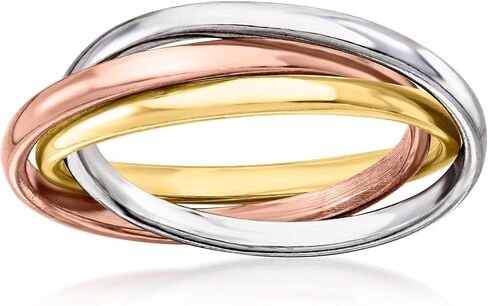 Ross-Simons Italian Tri-Colored Sterling Silver Rolling Ring in Saudi Arabia