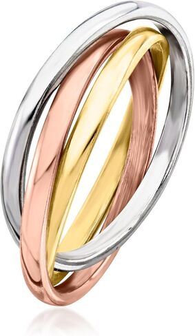 Ross-Simons Italian Tri-Colored Sterling Silver Rolling Ring in Saudi Arabia
