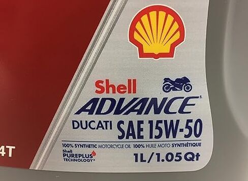 DUCATI - SHELL ADVANCE SAE 15W-50 MOTORCYCLE OIL, PurePlus Technology in Saudi Arabia