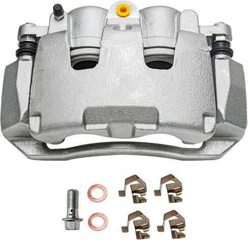 Detroit Axle - Front Left Brake Caliper for 2009-2018 Ram 1500, 2019-2022 1500 Classic 2009-2011 Dodge Dakota, Driver Side Disc Brake Caliper with Bracket Assembly Replacement in Saudi Arabia