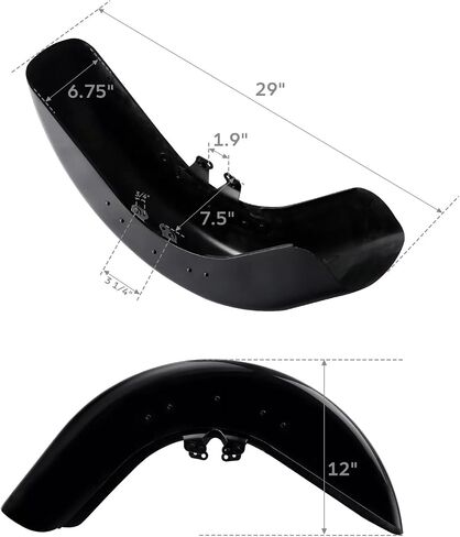 Fit for 2014-2024 Harley Front Fender Touring Road Glide Street Glide for Vivid Black 21" Wrapper Hugger in Saudi Arabia