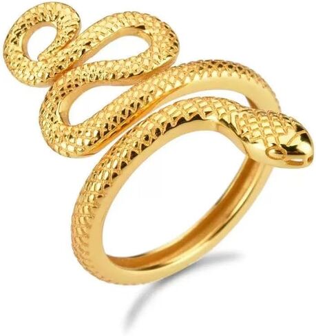 Snake Ring Adjustable Rings For Women 925 Sterling Silver Hypoallergenic Adjustable Open Rings for Women Jewelry in Saudi Arabia