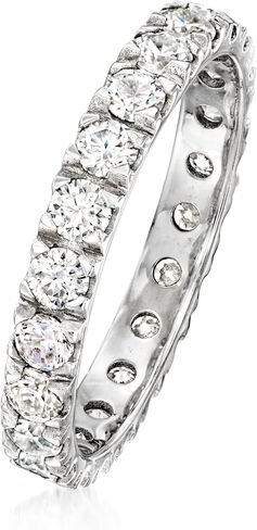 Ross-Simons 1.10 ct. t.w. Moissanite Eternity Band in Sterling Silver in Saudi Arabia