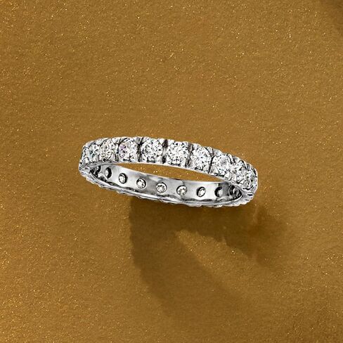 Ross-Simons 1.10 ct. t.w. Moissanite Eternity Band in Sterling Silver in Saudi Arabia