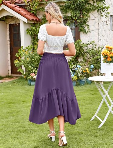 Arolina Maxi Skirts for Women High Waist Renaissance Long Skirts Summer Casual Elegant A Line Flowy Skirts with Pockets in Saudi Arabia