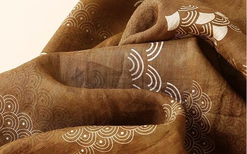 Womens Cotton Linen Skirts A Line Flowy High Waisted Vintage Printed Pattern Midi Skirt with Pockets in Saudi Arabia