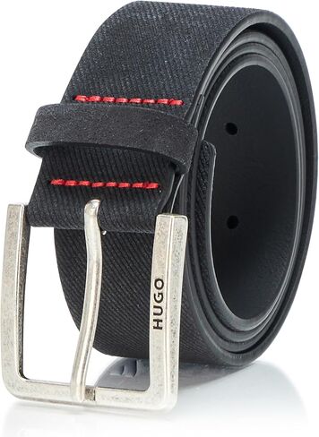 HUGO Men's Gionio Suede Leather Evening Belt in Saudi Arabia