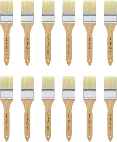 XDT#2827 HAKE Artist Paint Brush 3 قطع ، فرشاة الطلاء الخنازير للطلاء الأكريليكي ، فرش مسطحة للفن ، الجدار والرسم الحرفي ، ألوان مائية للزيت الأكريليكي in Saudi Arabia