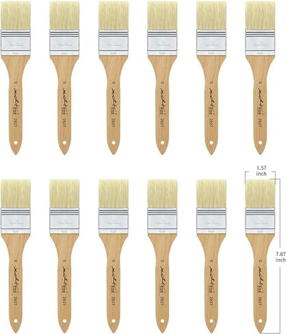 XDT#2827 HAKE Artist Paint Brush 3 قطع ، فرشاة الطلاء الخنازير للطلاء الأكريليكي ، فرش مسطحة للفن ، الجدار والرسم الحرفي ، ألوان مائية للزيت الأكريليكي in Saudi Arabia