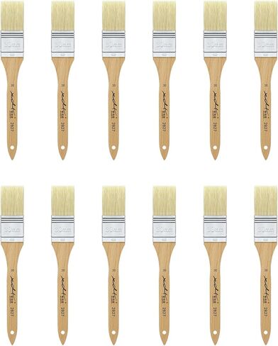 XDT#2827 HAKE Artist Paint Brush 3 قطع ، فرشاة الطلاء الخنازير للطلاء الأكريليكي ، فرش مسطحة للفن ، الجدار والرسم الحرفي ، ألوان مائية للزيت الأكريليكي in Saudi Arabia