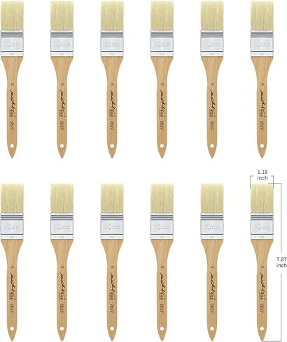 XDT#2827 HAKE Artist Paint Brush 3 قطع ، فرشاة الطلاء الخنازير للطلاء الأكريليكي ، فرش مسطحة للفن ، الجدار والرسم الحرفي ، ألوان مائية للزيت الأكريليكي in Saudi Arabia