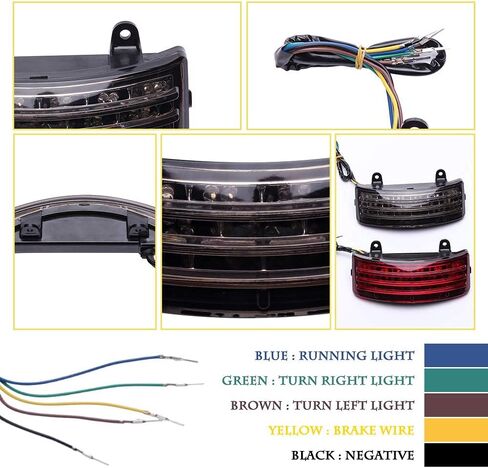 DREAMIZER Tri-Bar Tail Light Rear Fender Led Brake Turn Signal for Street Glide Road Glide 06-13,Red in Saudi Arabia