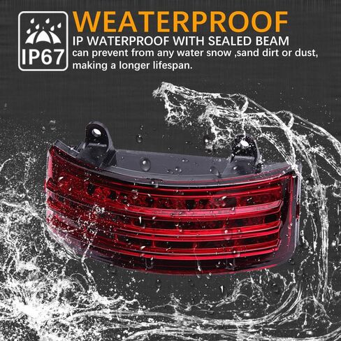 DREAMIZER Tri-Bar Tail Light Rear Fender Led Brake Turn Signal for Street Glide Road Glide 06-13,Red in Saudi Arabia