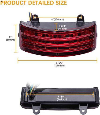 DREAMIZER Tri-Bar Tail Light Rear Fender Led Brake Turn Signal for Street Glide Road Glide 06-13,Red in Saudi Arabia