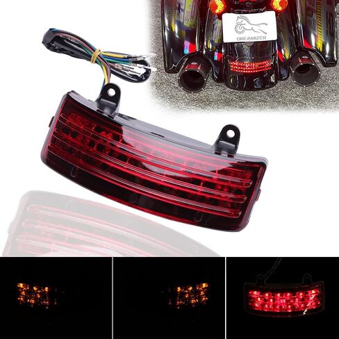 DREAMIZER Tri-Bar Tail Light Rear Fender Led Brake Turn Signal for Street Glide Road Glide 06-13,Red in Saudi Arabia