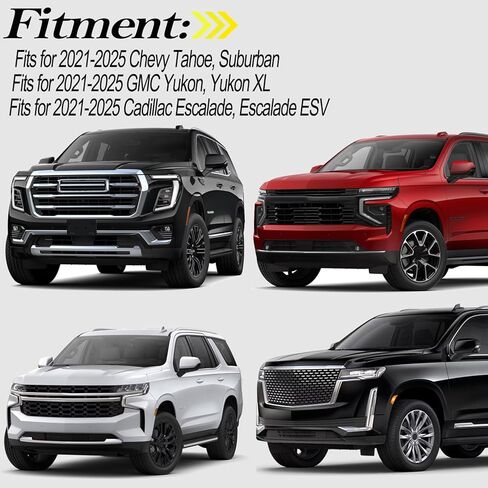 Gloss Black Side Mirror Cover Cap Fits For 2021 2022 2023 2024 2025 Chevy Tahoe Suburban Yukon Replace 84703354 84703355 in Saudi Arabia