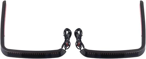 أضواء Advanblack Saddlebag Smoke Saddlebag Light LED Hyper LED مع إشارة دوران أحمر متسلسل مناسبة لـ Harley Touring Street Gilde Road Road King Electra Glide Ultra Limited 2014-2022 in Saudi Arabia