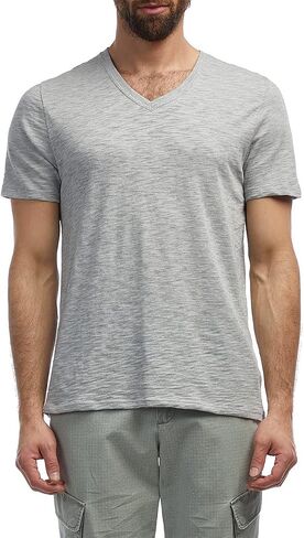 Men's Slub Short Sleeve V-Neck in Kuwait
