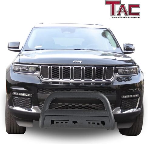 Tac Bull Bar Fit 2021-2025 Jeep Grand Cherokee L | 2022-2025 جراند شيروكي | 2022-2024 Grand Cherokee 4xe SUV 3 "الملمس الأسود الأمامي الوفير المصد فرشاة واقي واقي خارج الطريق إكسسوارات الطريق in Saudi Arabia