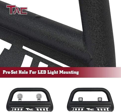 Tac Bull Bar Fit 2021-2025 Jeep Grand Cherokee L | 2022-2025 جراند شيروكي | 2022-2024 Grand Cherokee 4xe SUV 3 "الملمس الأسود الأمامي الوفير المصد فرشاة واقي واقي خارج الطريق إكسسوارات الطريق in Saudi Arabia