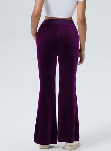 Aleumdr Womens High Waisted Sweatpants Wide Leg Velour Pants with Pockets Drawstring Waist Flare Leg Lounge Pants in Saudi Arabia
